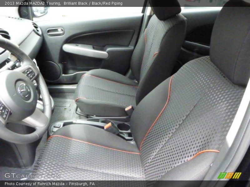 Brilliant Black / Black/Red Piping 2013 Mazda MAZDA2 Touring