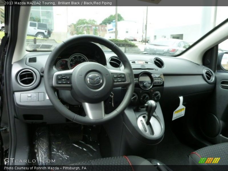 Brilliant Black / Black/Red Piping 2013 Mazda MAZDA2 Touring