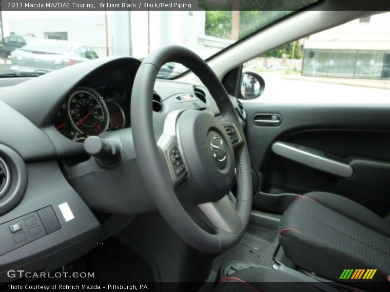 Brilliant Black / Black/Red Piping 2013 Mazda MAZDA2 Touring