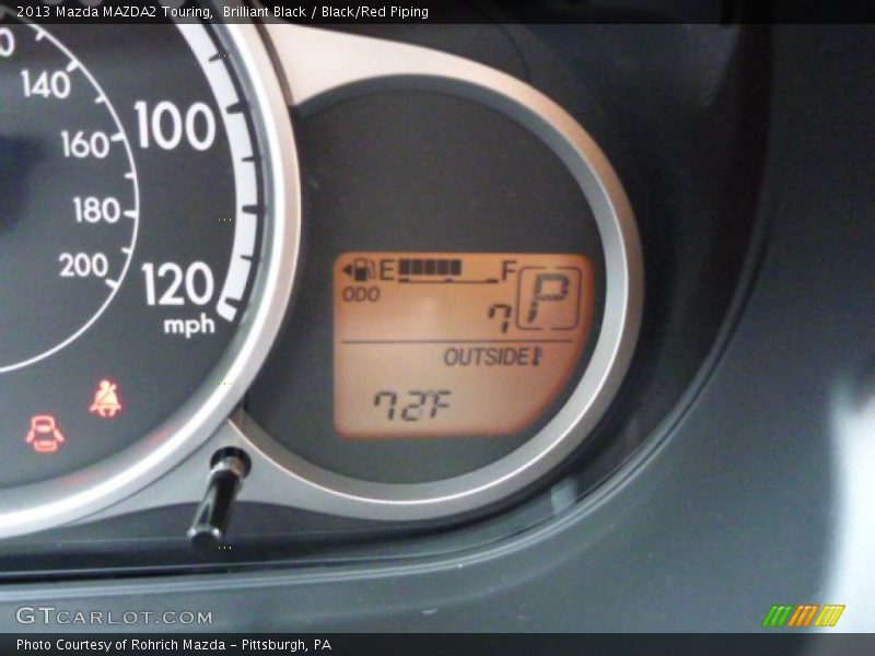 Brilliant Black / Black/Red Piping 2013 Mazda MAZDA2 Touring
