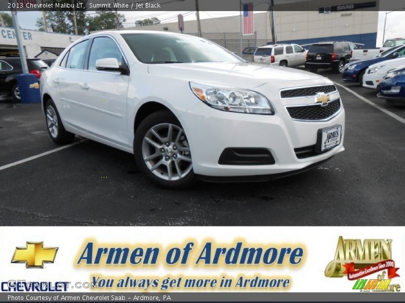 Summit White / Jet Black 2013 Chevrolet Malibu LT