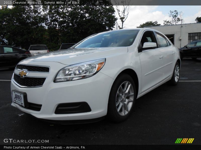 Summit White / Jet Black 2013 Chevrolet Malibu LT