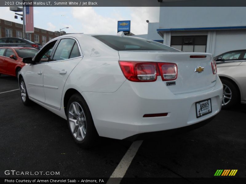 Summit White / Jet Black 2013 Chevrolet Malibu LT