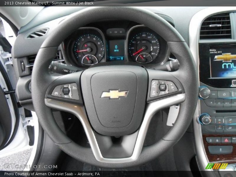 Summit White / Jet Black 2013 Chevrolet Malibu LT