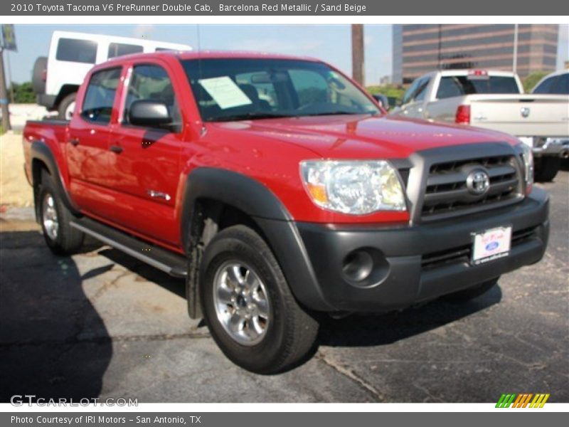 Barcelona Red Metallic / Sand Beige 2010 Toyota Tacoma V6 PreRunner Double Cab