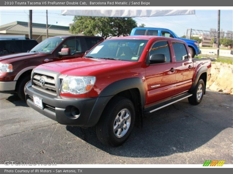 Barcelona Red Metallic / Sand Beige 2010 Toyota Tacoma V6 PreRunner Double Cab