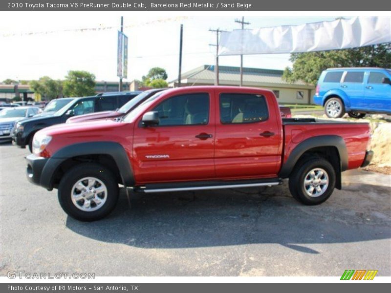 Barcelona Red Metallic / Sand Beige 2010 Toyota Tacoma V6 PreRunner Double Cab