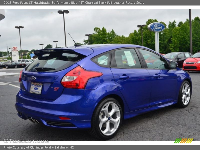Performance Blue / ST Charcoal Black Full-Leather Recaro Seats 2013 Ford Focus ST Hatchback