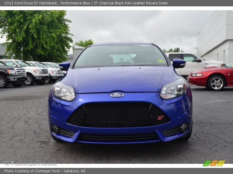 Performance Blue / ST Charcoal Black Full-Leather Recaro Seats 2013 Ford Focus ST Hatchback