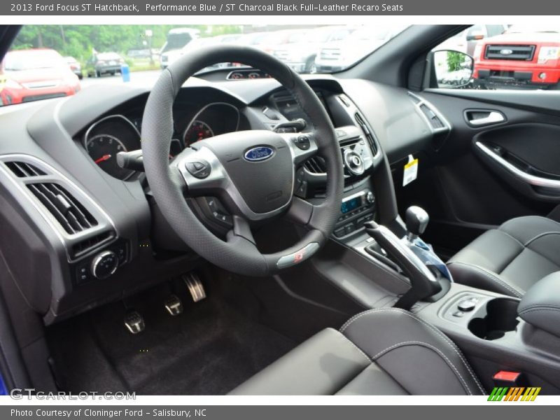 ST Charcoal Black Full-Leather Recaro Seats Interior - 2013 Focus ST Hatchback 