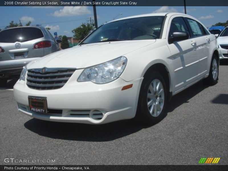 Stone White / Dark Slate Gray/Light Slate Gray 2008 Chrysler Sebring LX Sedan