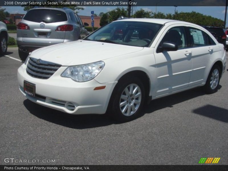 Stone White / Dark Slate Gray/Light Slate Gray 2008 Chrysler Sebring LX Sedan
