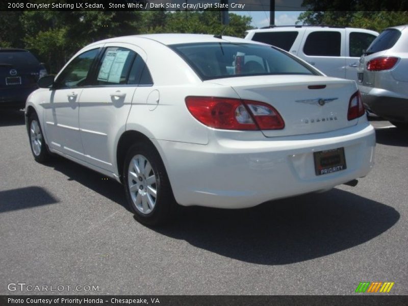 Stone White / Dark Slate Gray/Light Slate Gray 2008 Chrysler Sebring LX Sedan