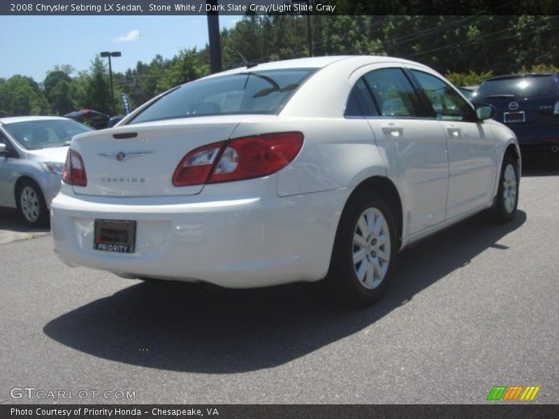 Stone White / Dark Slate Gray/Light Slate Gray 2008 Chrysler Sebring LX Sedan