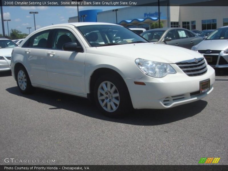 Stone White / Dark Slate Gray/Light Slate Gray 2008 Chrysler Sebring LX Sedan