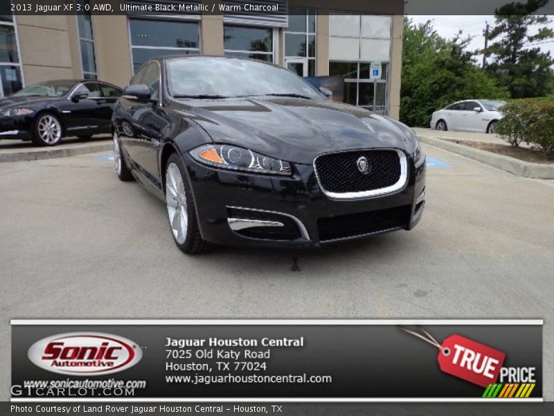 Ultimate Black Metallic / Warm Charcoal 2013 Jaguar XF 3.0 AWD