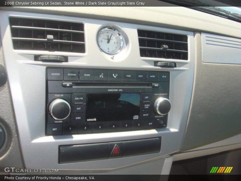 Stone White / Dark Slate Gray/Light Slate Gray 2008 Chrysler Sebring LX Sedan