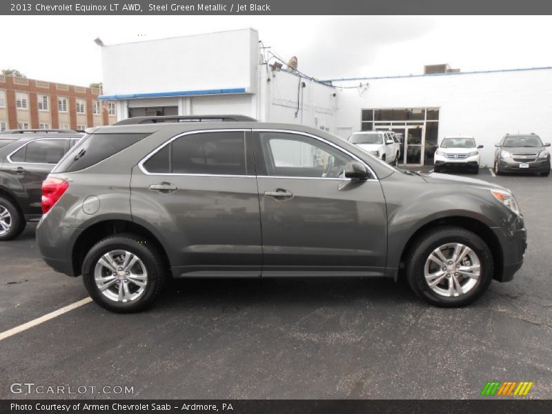 Steel Green Metallic / Jet Black 2013 Chevrolet Equinox LT AWD