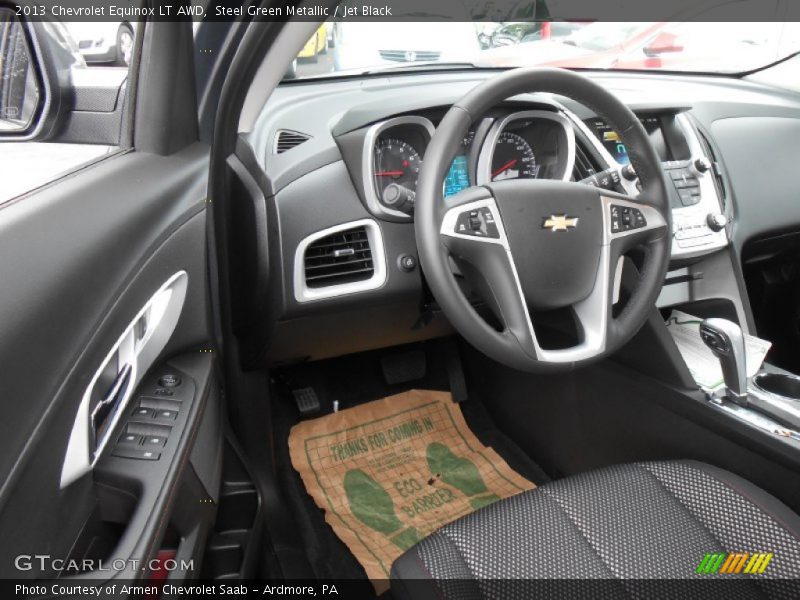 Steel Green Metallic / Jet Black 2013 Chevrolet Equinox LT AWD