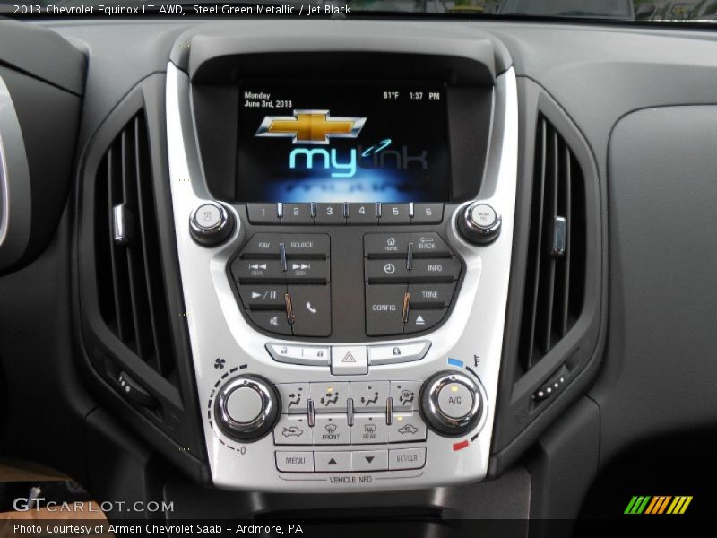 Steel Green Metallic / Jet Black 2013 Chevrolet Equinox LT AWD