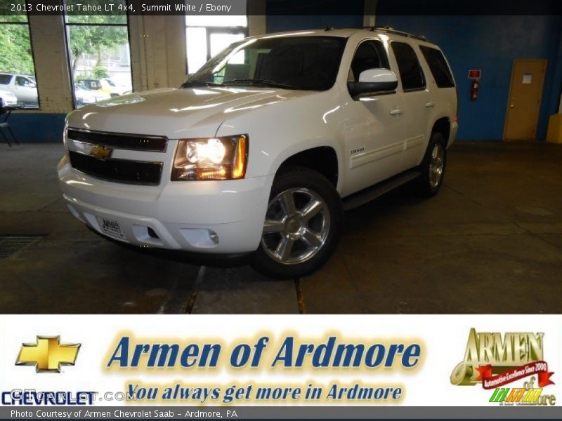 Summit White / Ebony 2013 Chevrolet Tahoe LT 4x4