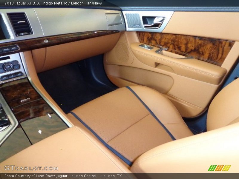 Indigo Metallic / London Tan/Navy 2013 Jaguar XF 3.0