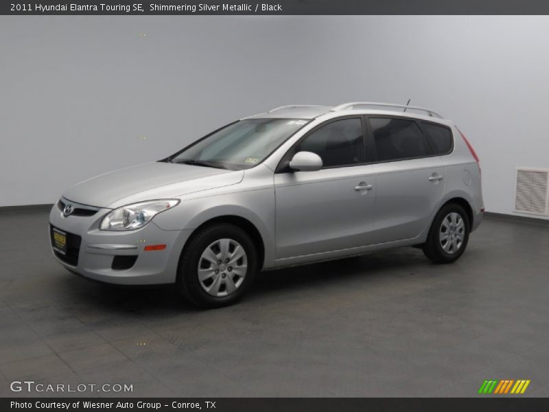 Shimmering Silver Metallic / Black 2011 Hyundai Elantra Touring SE