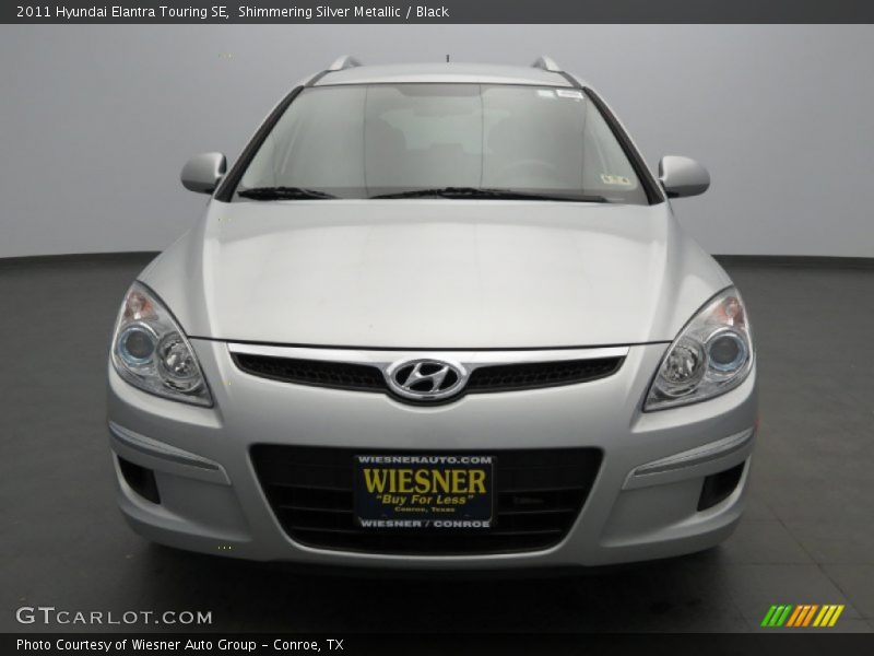 Shimmering Silver Metallic / Black 2011 Hyundai Elantra Touring SE