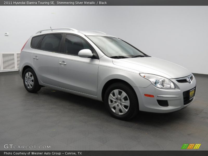 Shimmering Silver Metallic / Black 2011 Hyundai Elantra Touring SE