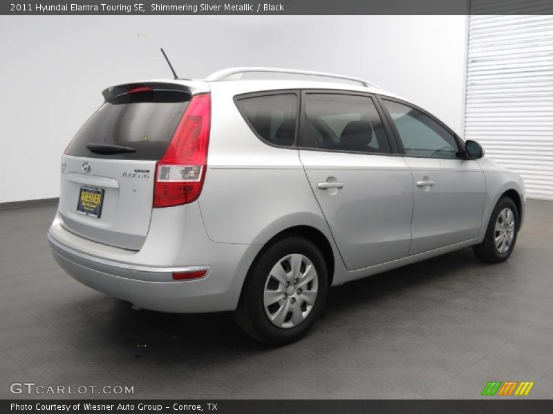 Shimmering Silver Metallic / Black 2011 Hyundai Elantra Touring SE