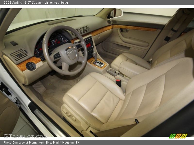 Ibis White / Beige 2008 Audi A4 2.0T Sedan