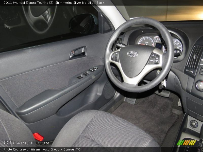Shimmering Silver Metallic / Black 2011 Hyundai Elantra Touring SE