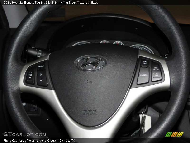 Shimmering Silver Metallic / Black 2011 Hyundai Elantra Touring SE