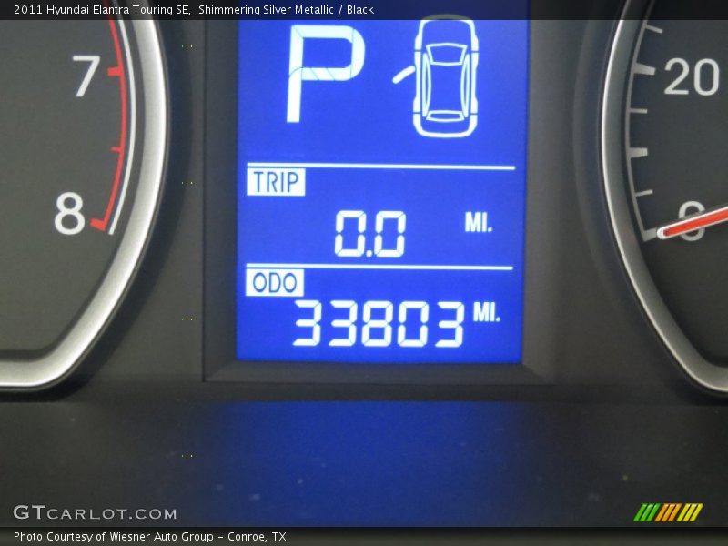 Shimmering Silver Metallic / Black 2011 Hyundai Elantra Touring SE