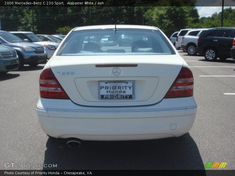 Alabaster White / Ash 2006 Mercedes-Benz C 230 Sport