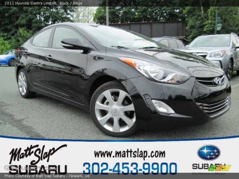 Black / Beige 2011 Hyundai Elantra Limited