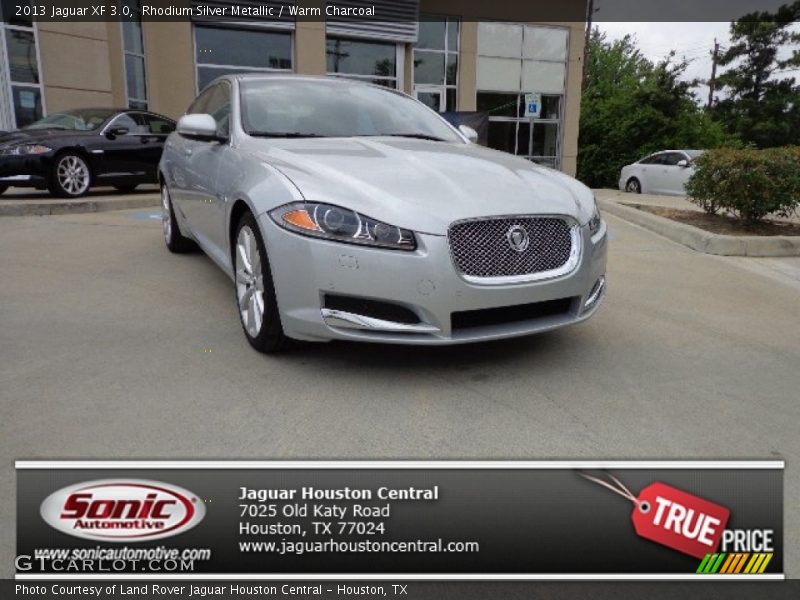 Rhodium Silver Metallic / Warm Charcoal 2013 Jaguar XF 3.0