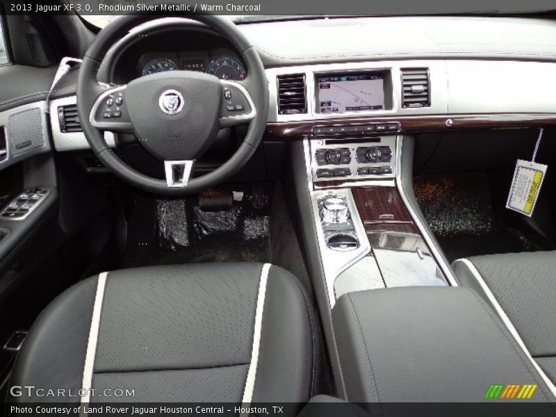 Rhodium Silver Metallic / Warm Charcoal 2013 Jaguar XF 3.0