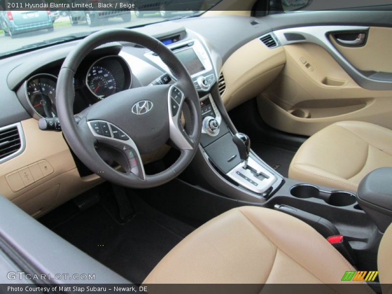 Black / Beige 2011 Hyundai Elantra Limited