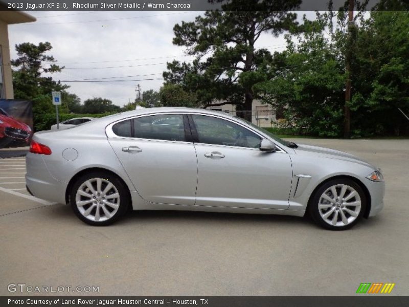 Rhodium Silver Metallic / Warm Charcoal 2013 Jaguar XF 3.0