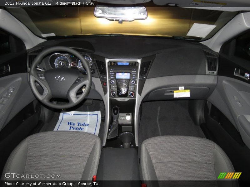 Midnight Black / Gray 2013 Hyundai Sonata GLS