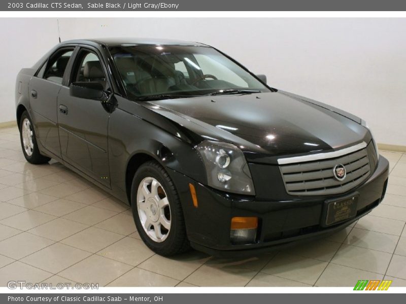 Sable Black / Light Gray/Ebony 2003 Cadillac CTS Sedan