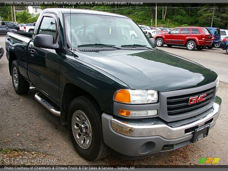 Polo Green Metallic / Neutral 2005 GMC Sierra 1500 Work Truck Regular Cab 4x4