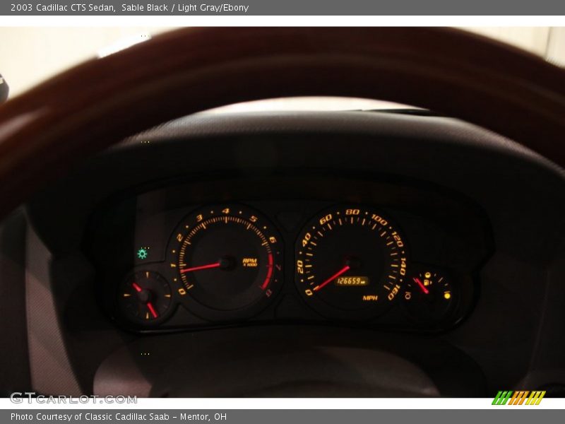 Sable Black / Light Gray/Ebony 2003 Cadillac CTS Sedan