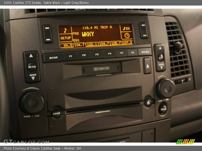 Sable Black / Light Gray/Ebony 2003 Cadillac CTS Sedan