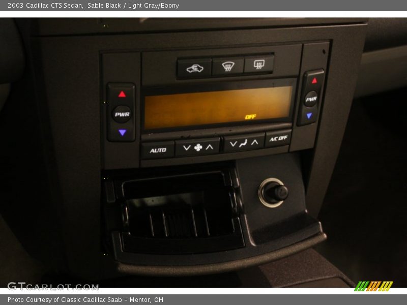 Sable Black / Light Gray/Ebony 2003 Cadillac CTS Sedan