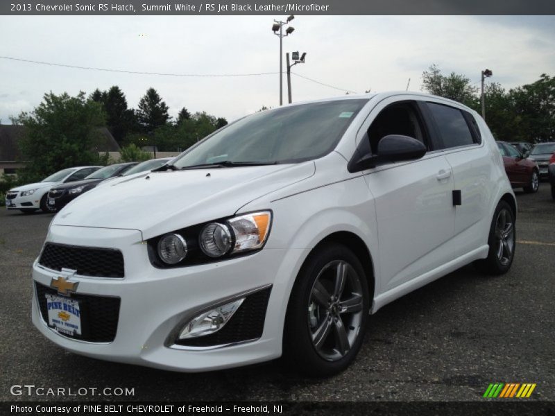 Summit White / RS Jet Black Leather/Microfiber 2013 Chevrolet Sonic RS Hatch