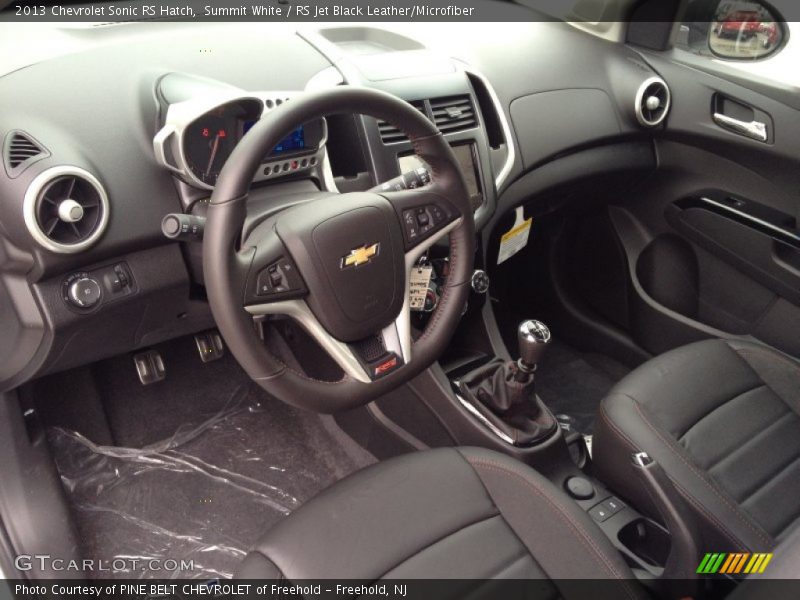 RS Jet Black Leather/Microfiber Interior - 2013 Sonic RS Hatch 