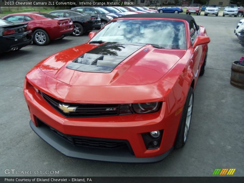 Inferno Orange Metallic / Black 2013 Chevrolet Camaro ZL1 Convertible