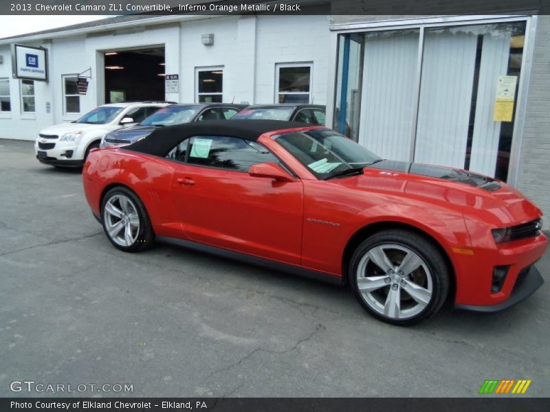 Inferno Orange Metallic / Black 2013 Chevrolet Camaro ZL1 Convertible